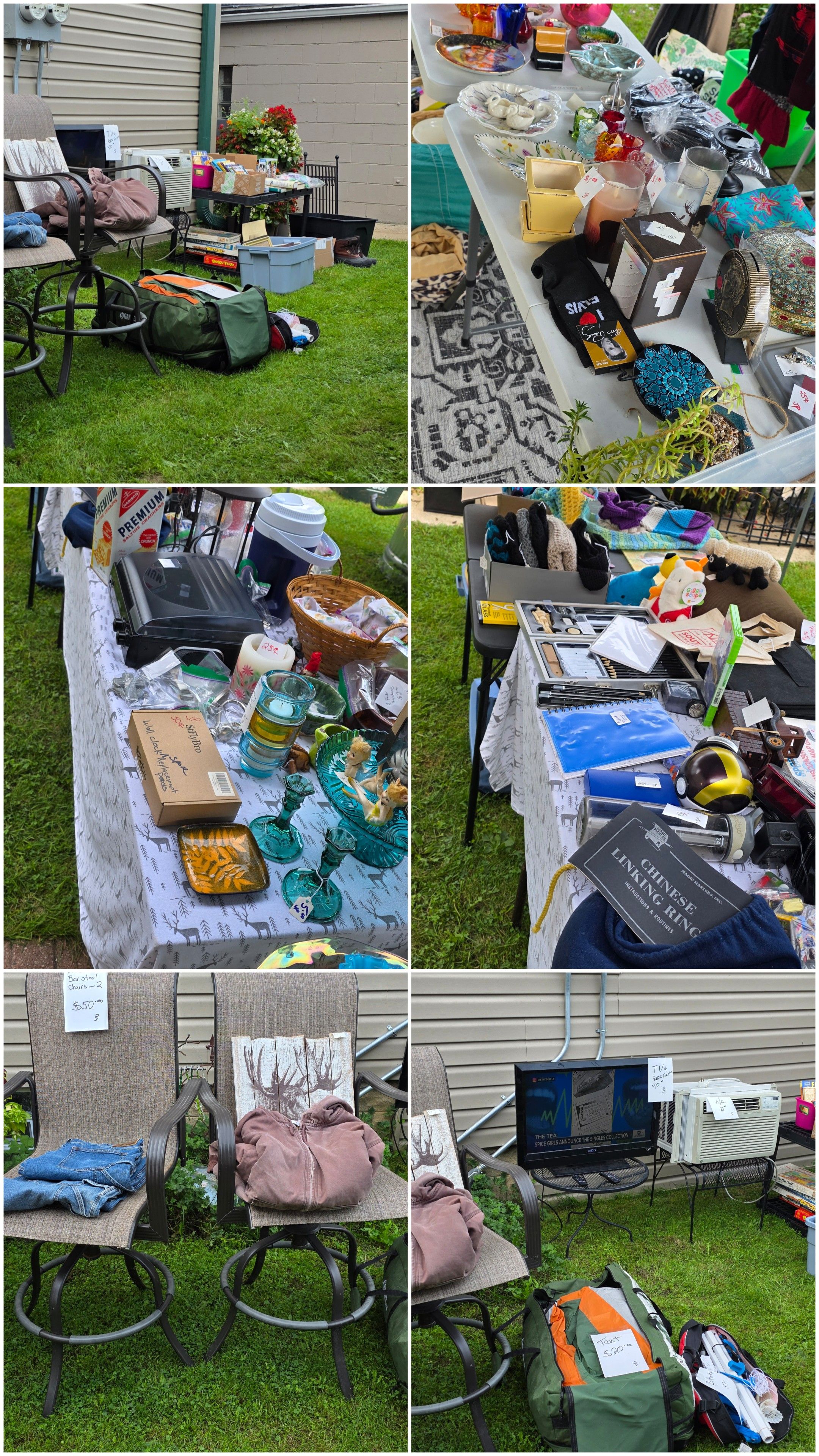 Rummage Sale in Backyard