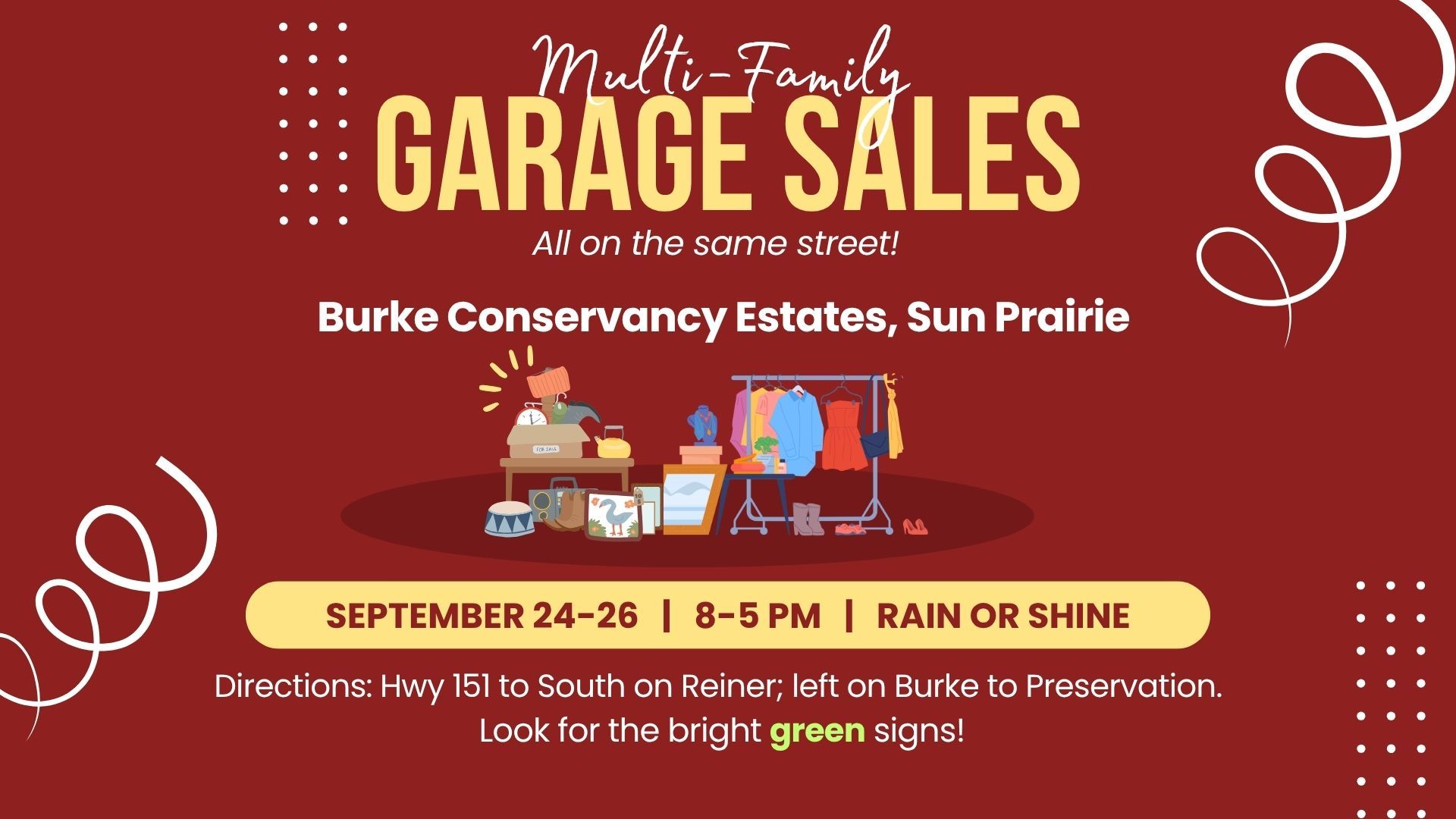 Burke Conservancy Estates Fall Garage Sale - 3 sales on one street!